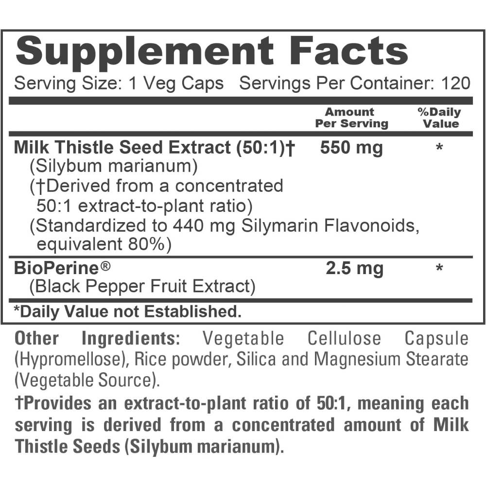 خلاصة حليب الشوك 550 مجم - 120 كبسولة من نوسابيور