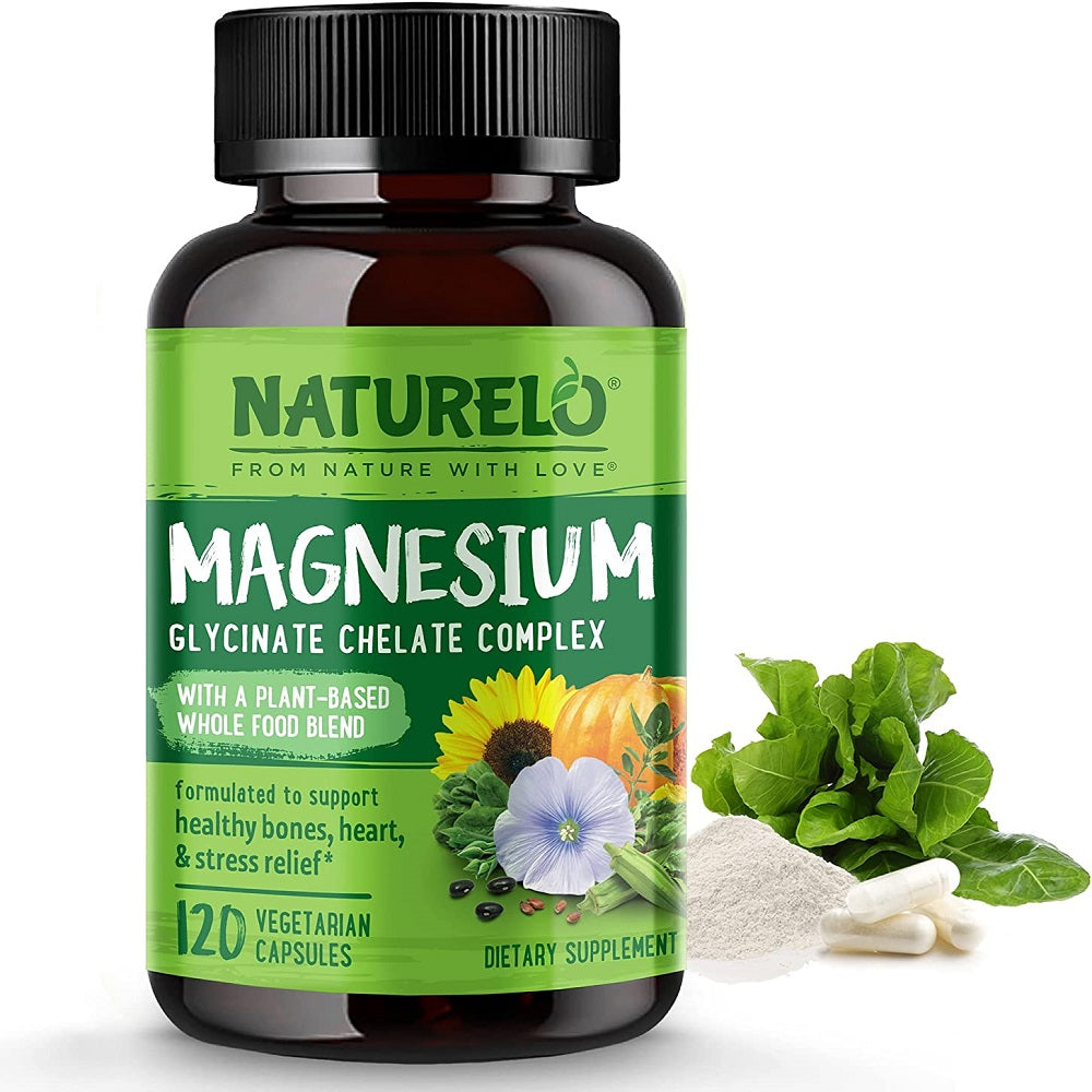 مغنيسيوم جليسينات 120 كبسولة - NATURELO Magnesium Glycinate 120 Capsules