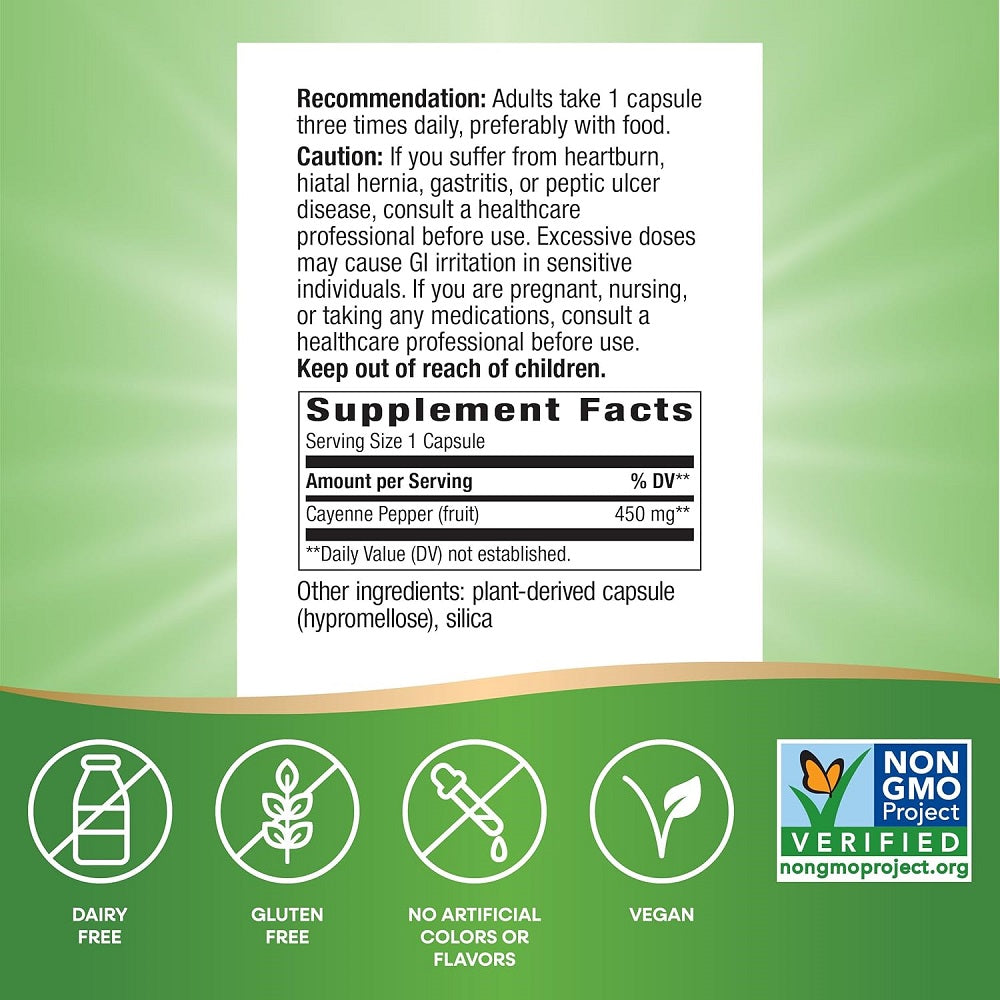 فلفل الكايين 180 كبسولة – نيتشرز واي