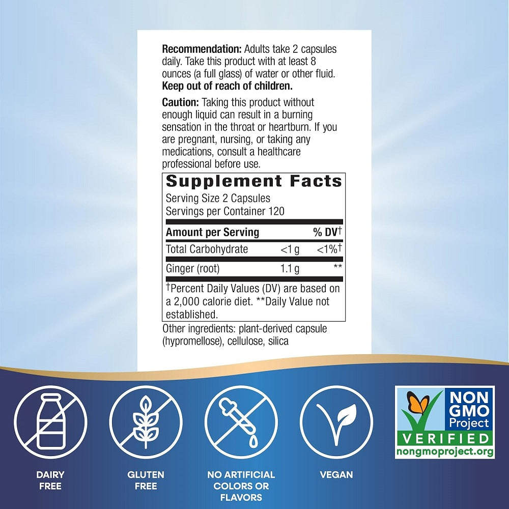 جذور الزنجبيل 550 مجم 240 كبسولة – نيتشرز واي