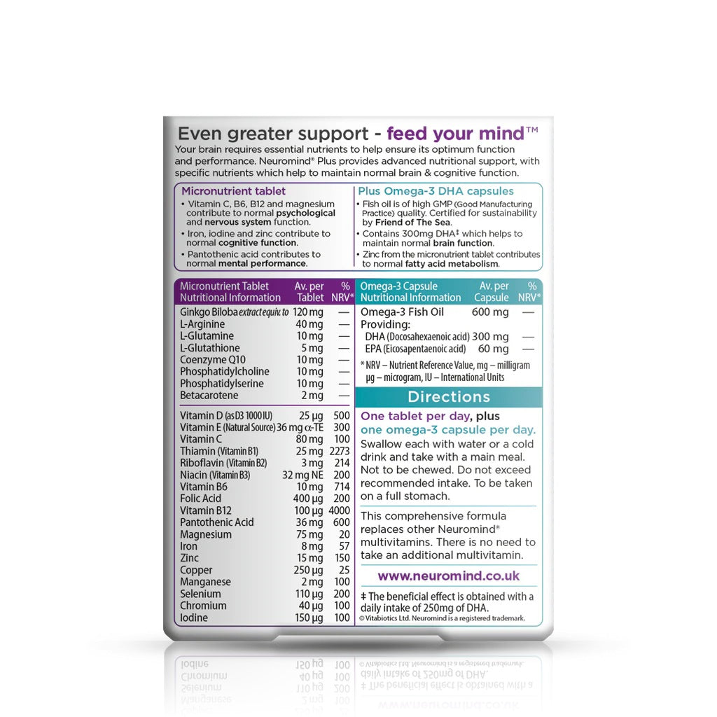 Neuromind Plus 56 Tablets & Capsules by Vitabiotics