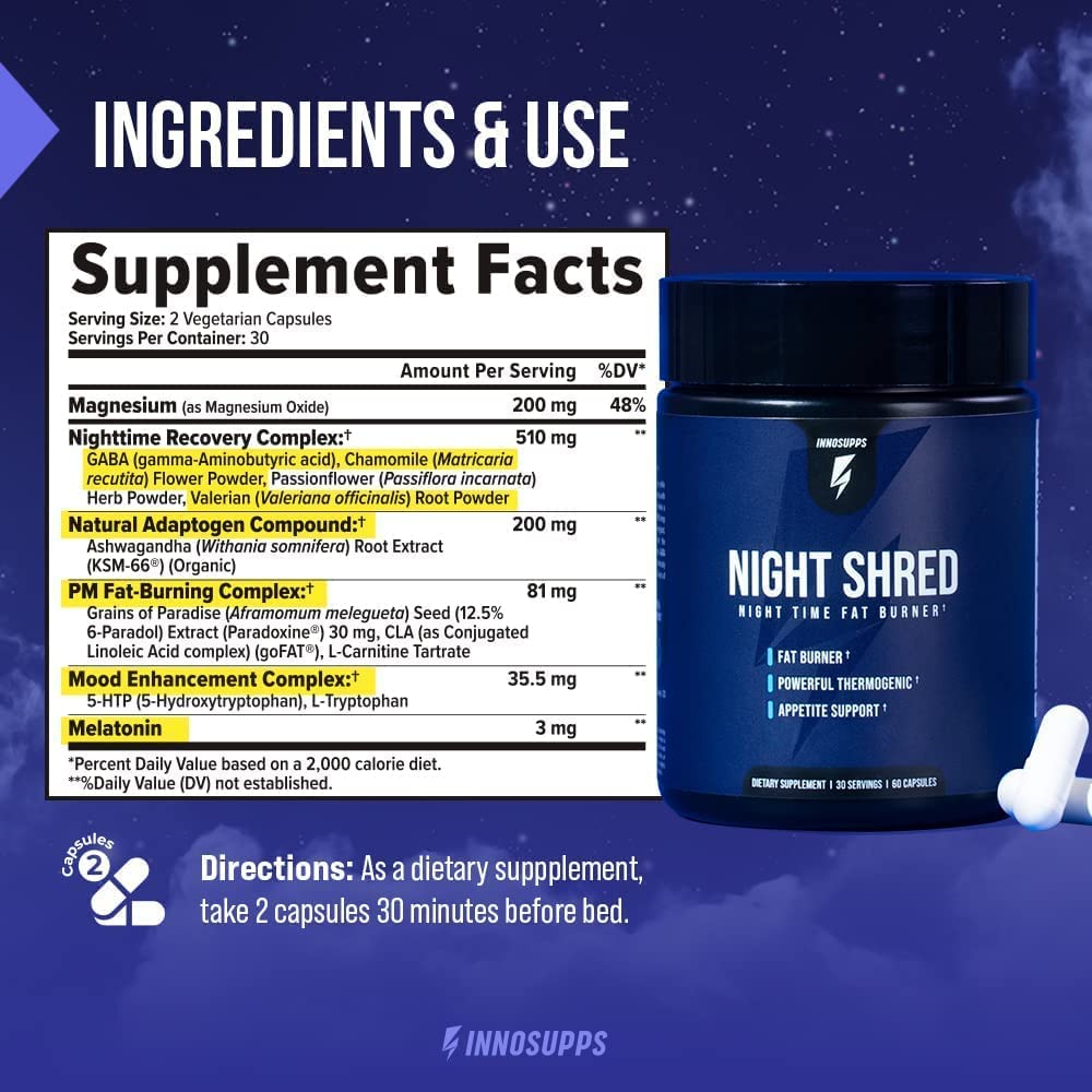 InnoSupps Night Shred 60 Capsules