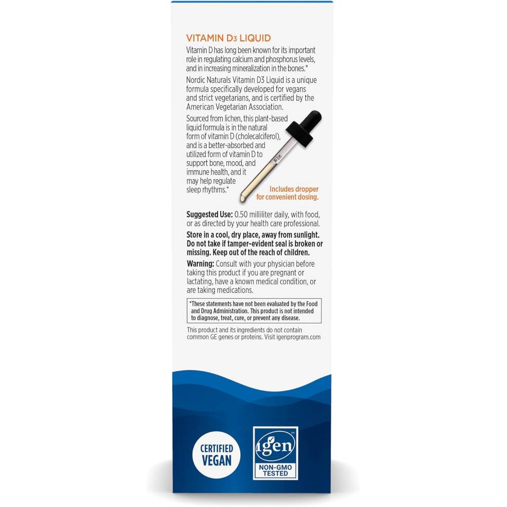 Nordic Naturals Liquid Vitamin D3 1000 IU 30 ml 
