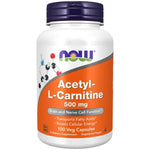 اسيتيل ال كارنتين 500 مج 100 كبسولة - NOW Acetyl L-Carnitine 500mg, 100 Capsules
