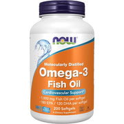 Now Foods Omega-3 Fish Oil – 200 Softgels