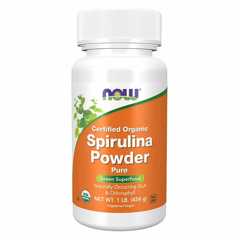 سبيرولينا عضوية باودر 454 جرام - NOW Organic Spirulina Powder 454 gm