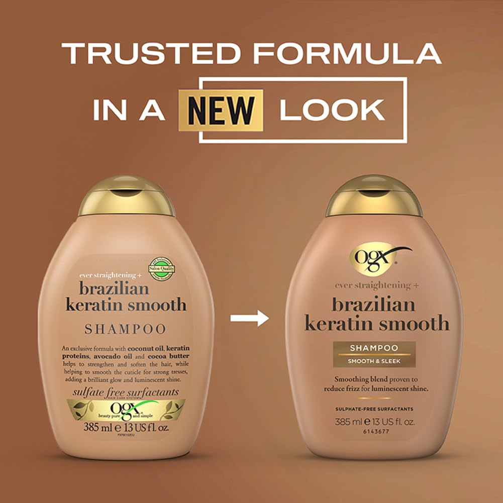 شامبو الكيراتين البرازيلي للشعر 385 مل من أو جي إكس
