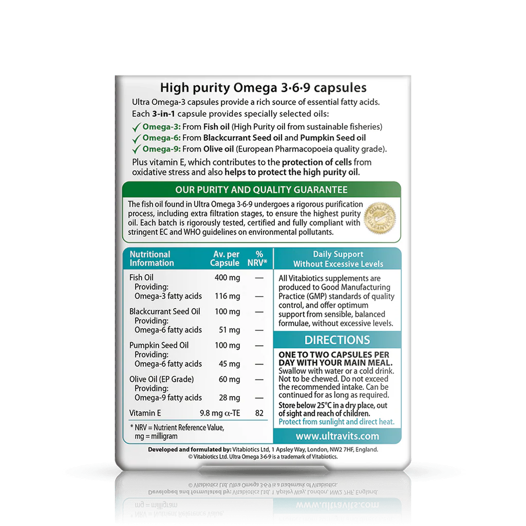 ألترا أوميجا 3-6-9 60 كبسولة فيتابيوتكس
