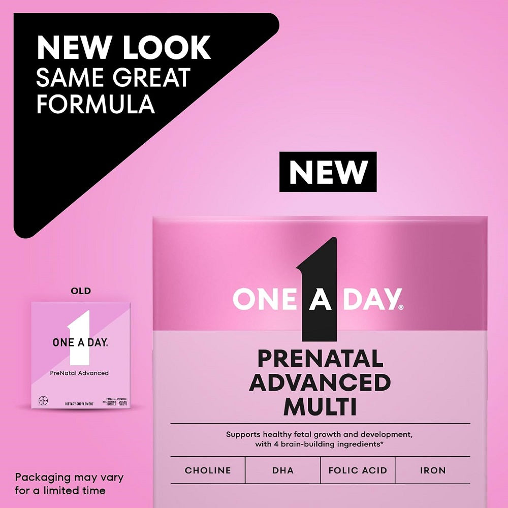 One A Day Prenatal Advanced - 120s (60 Multivitamins + 60 Omega-3)