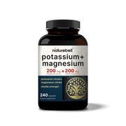 NatureBell Potassium & Magnesium Citrate 200mg - 240 Capsules