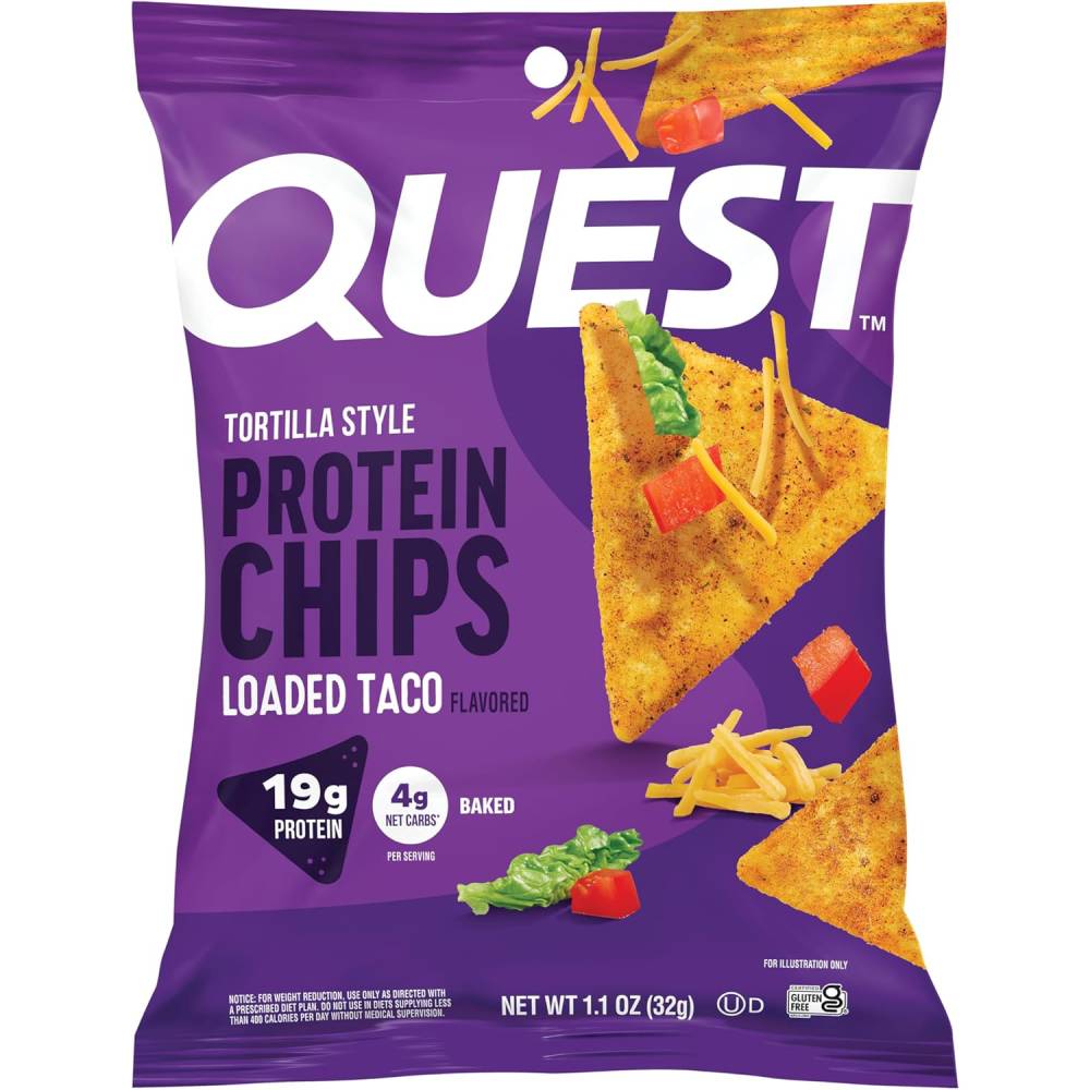 Quest Nutrition Protein Chips Loaded Taco 8 × 32g