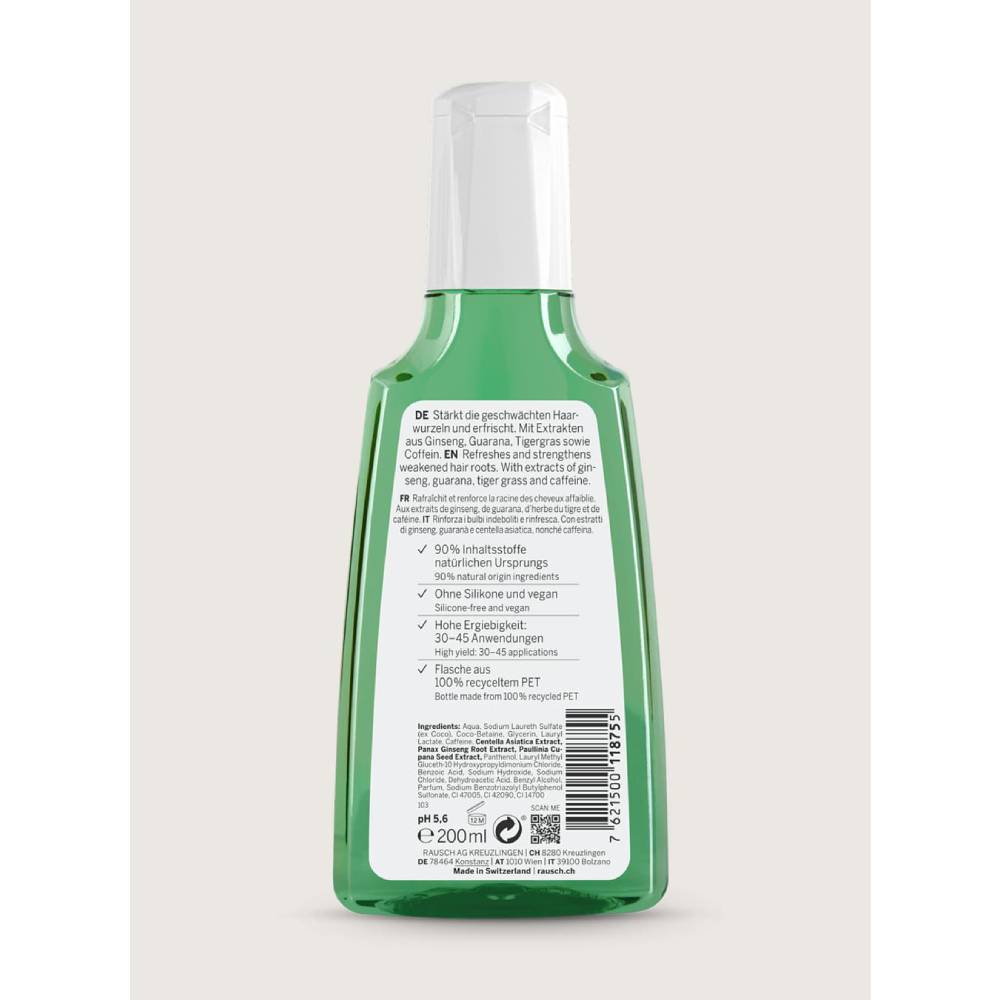 شامبو الجينسنج والكافيين 200 مل - راوش