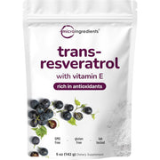 Microingredients Trans-Resveratrol with Vitamin E Powder 142g