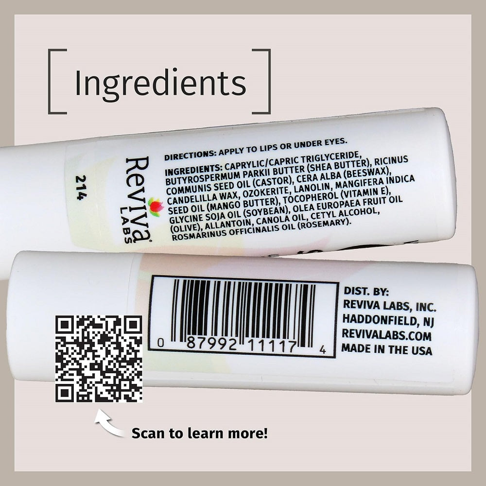 Reviva Labs Vitamin E Stick Lip & Skin Moisturizer 0.125oz