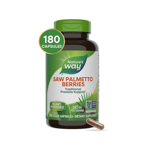 ساو بالميتو 585 مج 180 كبسولة - Nature's Way Saw Palmetto Berries 585 mg 180 Capsules