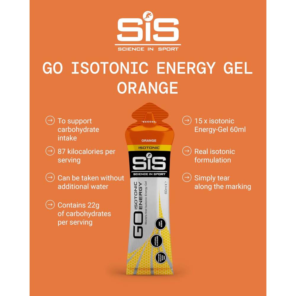Science in Sport GO Isotonic Energy Gel Orange 60ml × 15