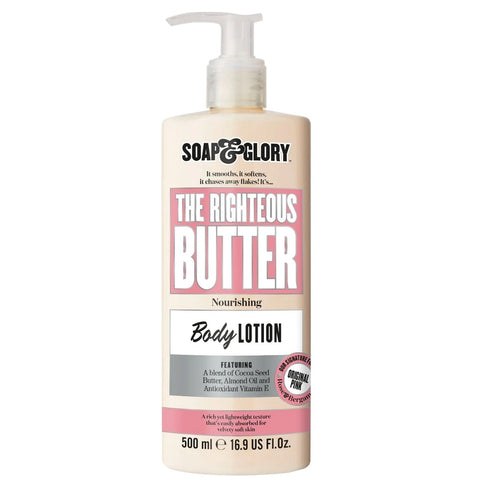Soap & Glory The Righteous Butter Body Lotion 500ml - سوب اند جلورى لوشن مرطب للجسم