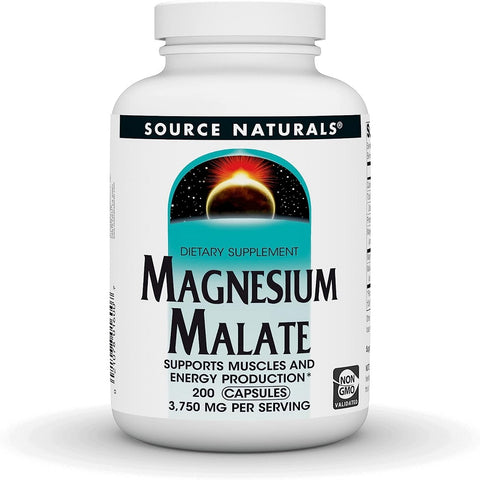 مغنيسيوم مالات 3750 مج 200  قرص - Source Naturals Magnesium Malate 3750 MG 200 Caps