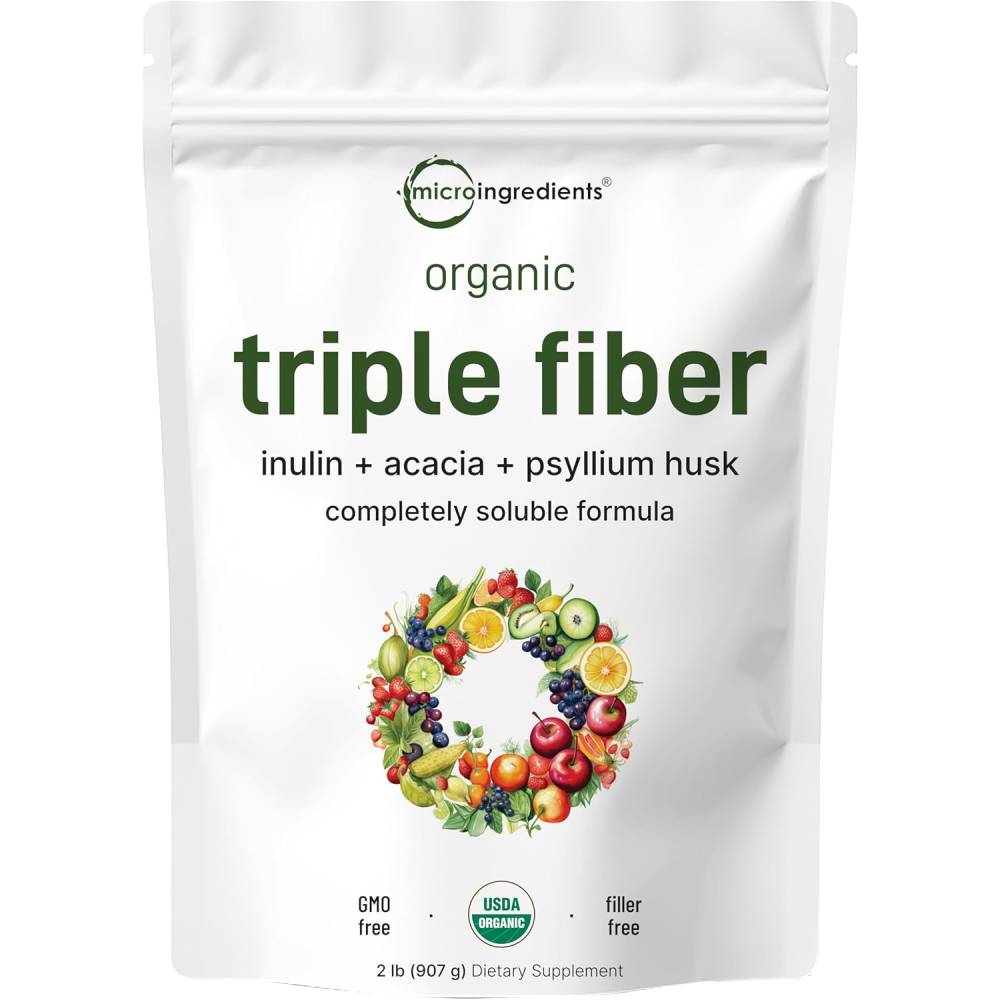 مسحوق الألياف العضوي الثلاثي 907 جم - ميكرو إنجريدينتس