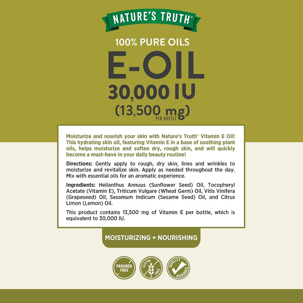 Nature’s Bounty Vitamin E Oil 30,000 IU – 75ml