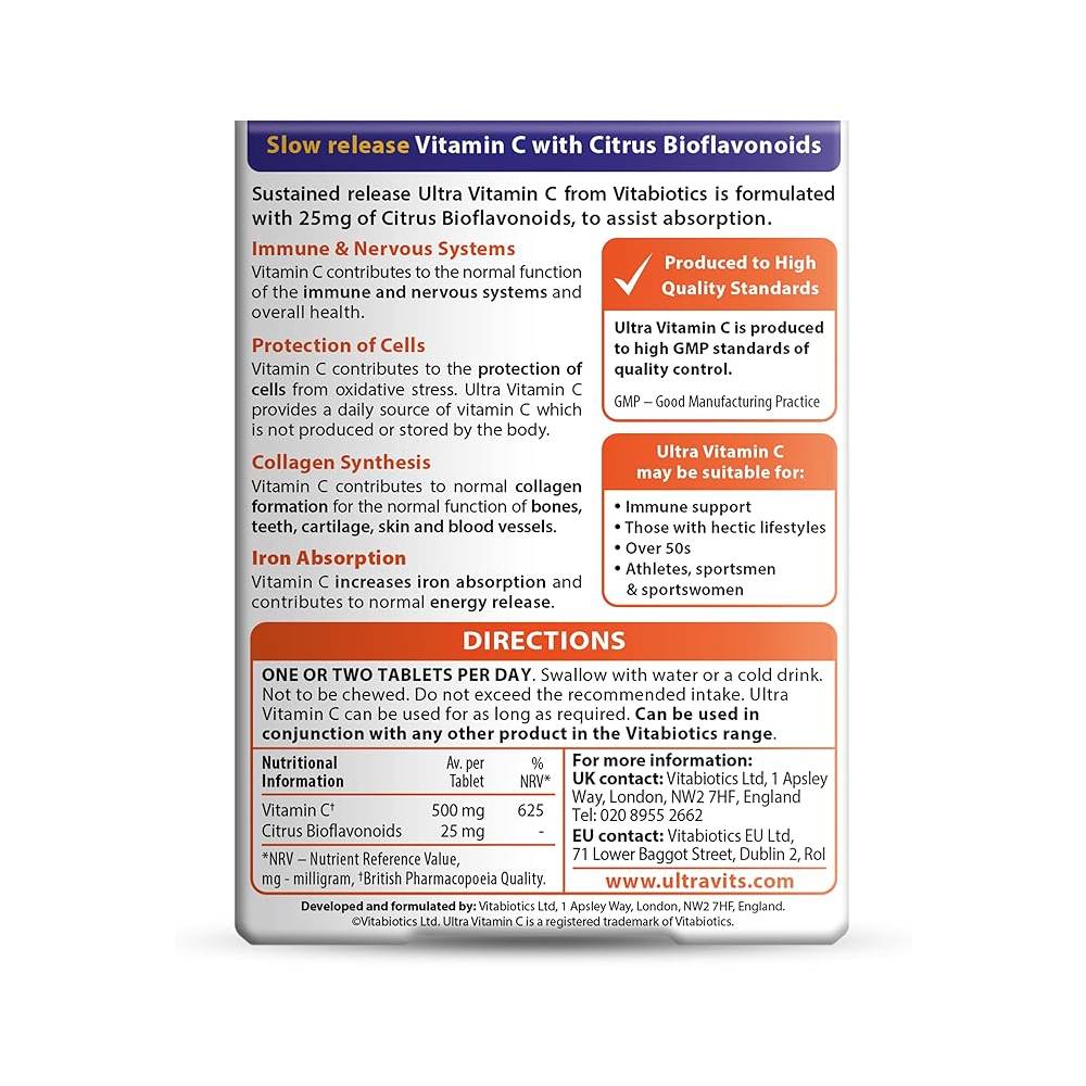 ألترا فيتامين سي فيتابيوتكس 500 مج 60 قرص