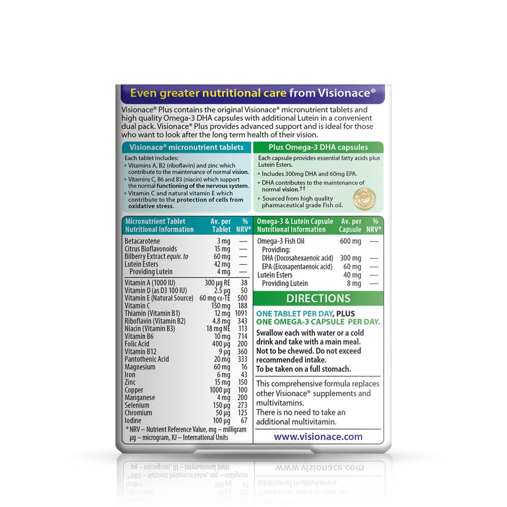 Vitabiotics Visionace Plus – 56 Tablets Capsules