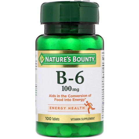 فيتامين ب6 (بيريدوكسين) 100 مج 100 قرص - Nature’s Bounty Vitamin B6 100 mg 100 Tablets