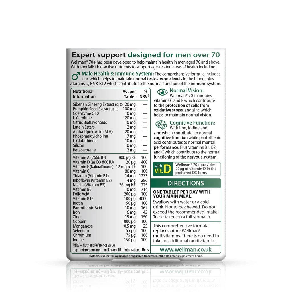 ويلمان بلس 70 للرجال - 30 قرص من فيتابيوتيكس