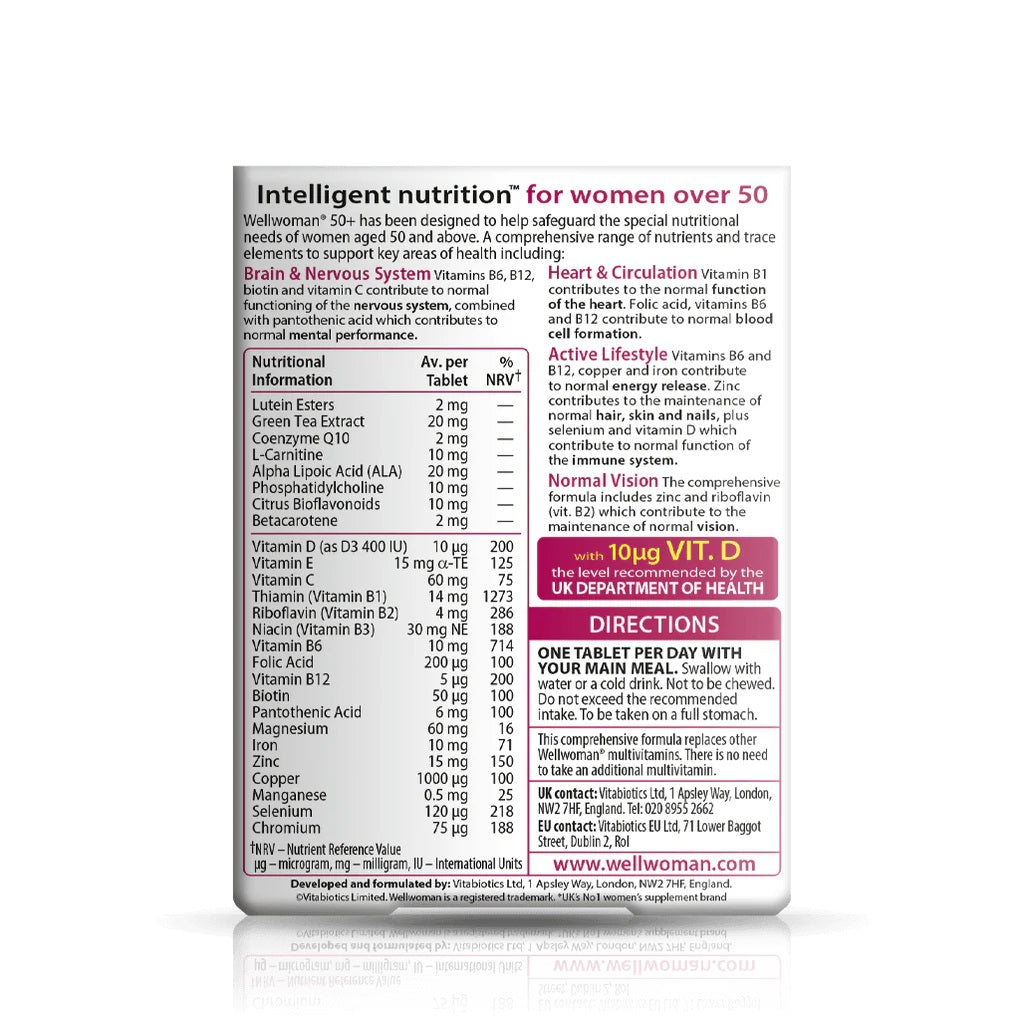 Wellwoman 50+ – 30 Tablets by Vitabiotics
 