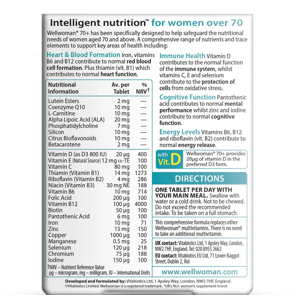 Wellwoman 70+ – 30 Tablets by Vitabiotics
 