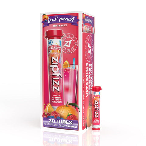 مشروب الطاقة والفيتامينات فواكة 20 جرعة - Zipfizz Energy Drink Mix Fruit Punch 20 Pack