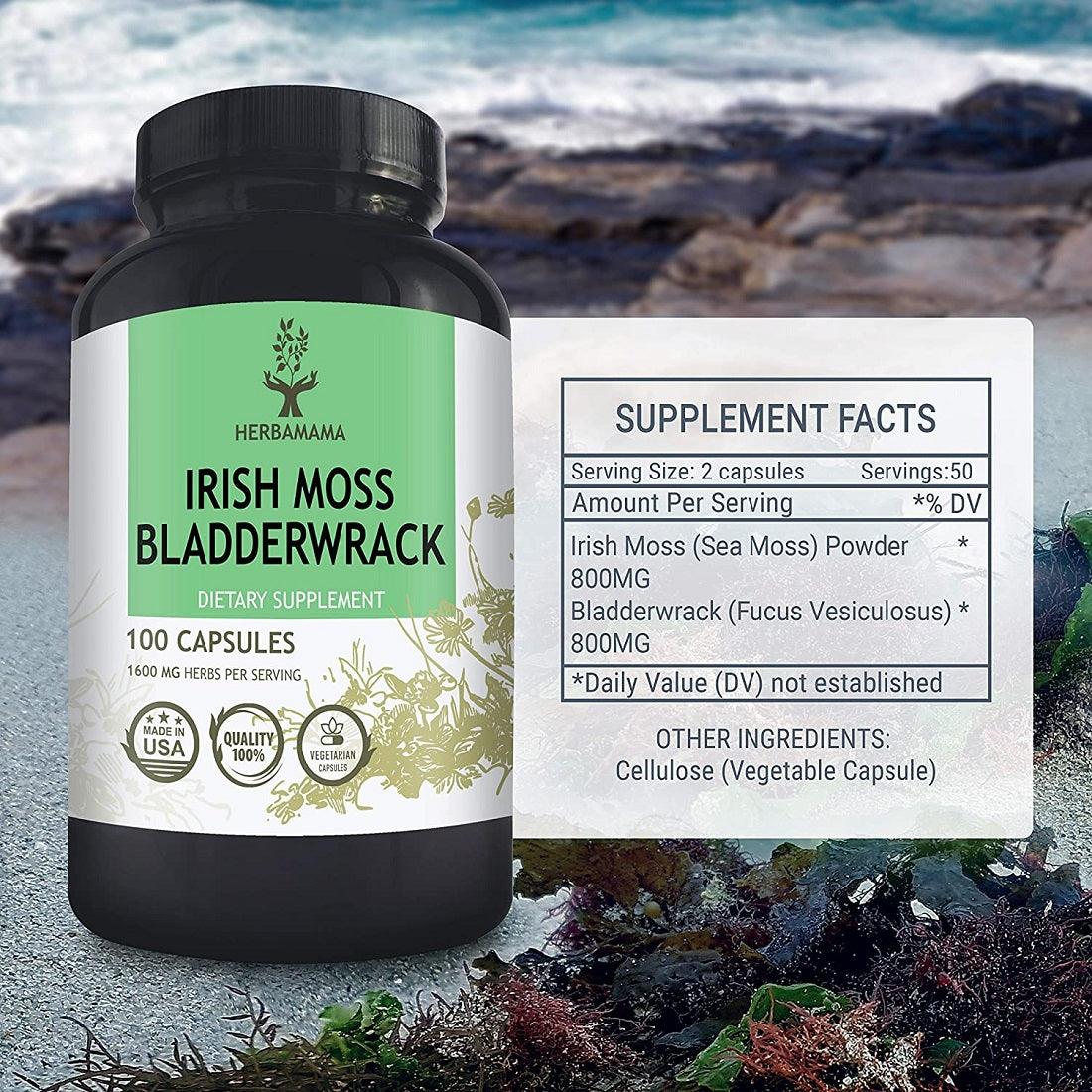 HERBAMAMA Irish Moss & Bladderwrack 100 Capsules