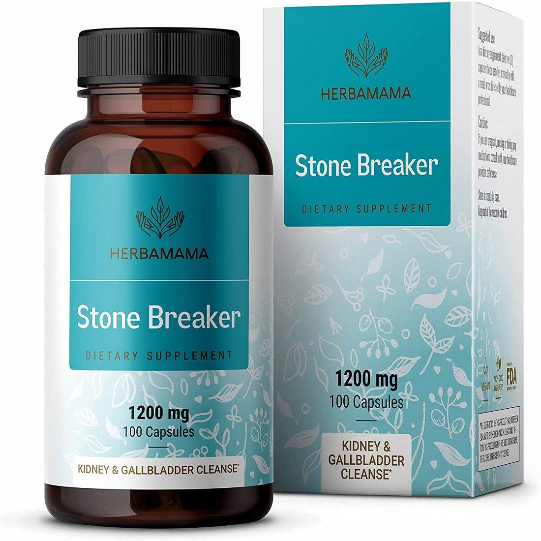 عشب تفتيت الحصوات تشانكا بيدرا 100 كبسولة - HERBAMAMA Stone Breaker 100 Capsules 1200 mg