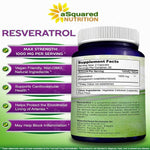 ريسفيراترول 1000مج 180كبسولة - asquared nutrition Resveratrol 1000 Mg 180 Cap