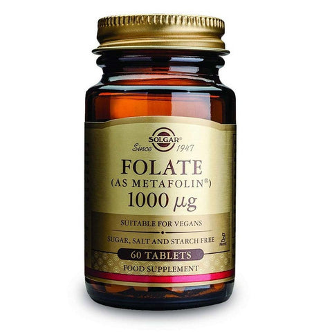 حمض الفوليك 1000 مكج 60 قرص - Solgar Folate 1000 Mcg 60 Tab