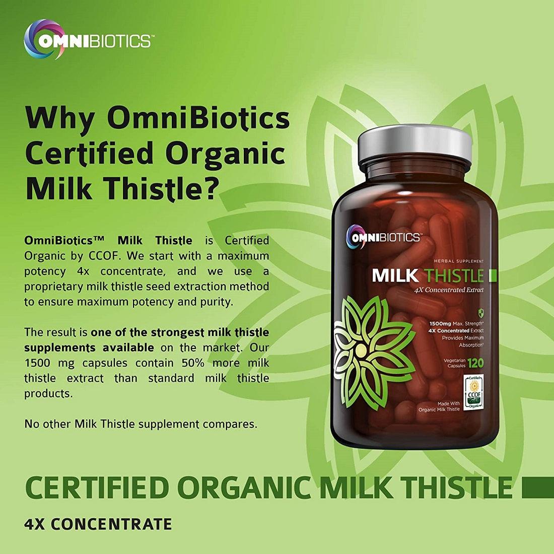 OmniBiotics Organic Milk Thistle 120 Capsules