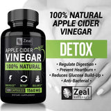 كبسولات خل التفاح الخام 120 كبسولة - Zeal Naturals Organic Apple Cider Vinegar 120 Caps