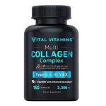 ملتي كولاجين متعدد 150 كبسولة - Vital Vitamins Multi Collagen Complex 150 Capsules