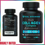 ملتي كولاجين متعدد 150 كبسولة - Vital Vitamins Multi Collagen Complex 150 Capsules