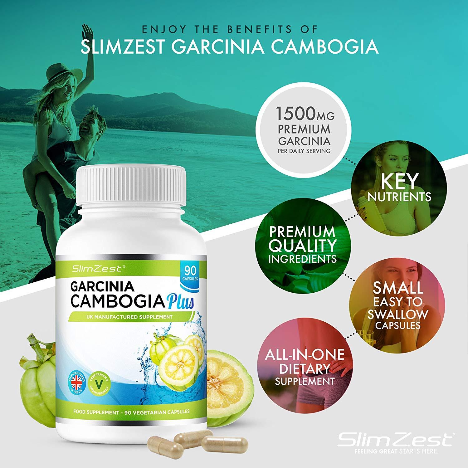 SlimZest Garcinia Cambogia High Strength - 1500 MG 90 Caps