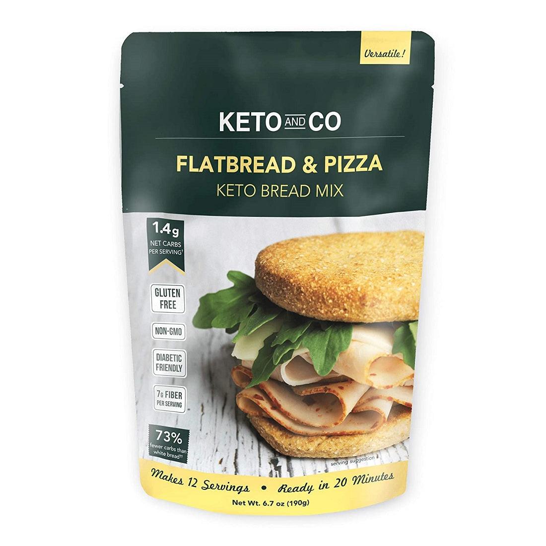 Keto and Co Flatbread &amp; Pizza Bread Mix 190 Gm