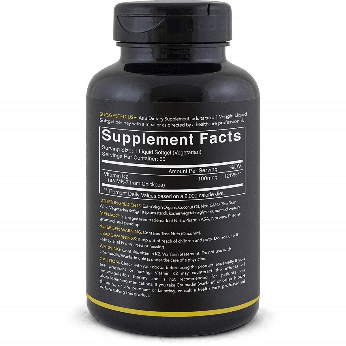 Sports Research Vitamin K2 (as MK7) 60 Cap