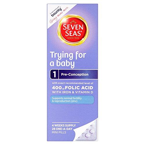 سفن سيز للمساعدة على الانجاب للنساء 28 قرص-Seven Seas Trying for a Baby, 28 one-a-day pills - UK2Gulf.com