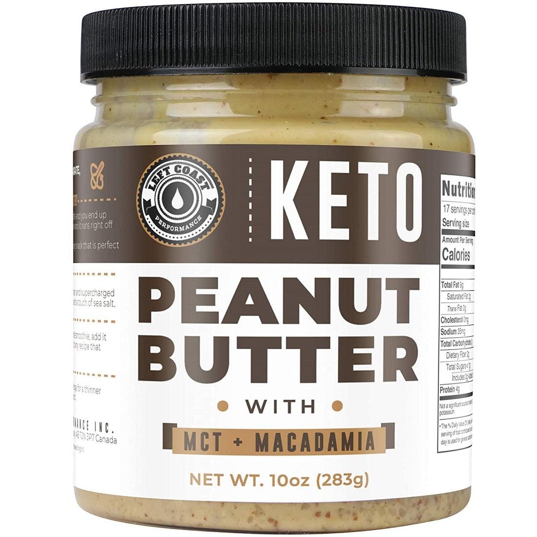 Left Coast Keto Peanut Butter with Macadamia and MCT Oil 10oz