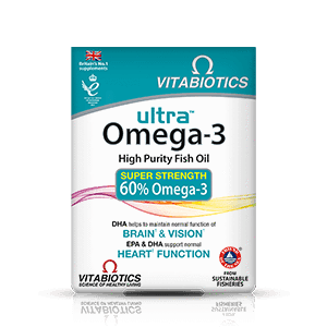 اوميجا  3 فيتابيوتكس عالي النقاء 550 مجم  60 كبسولة - Vitabiotics Ultra Omega 3 60 Cap