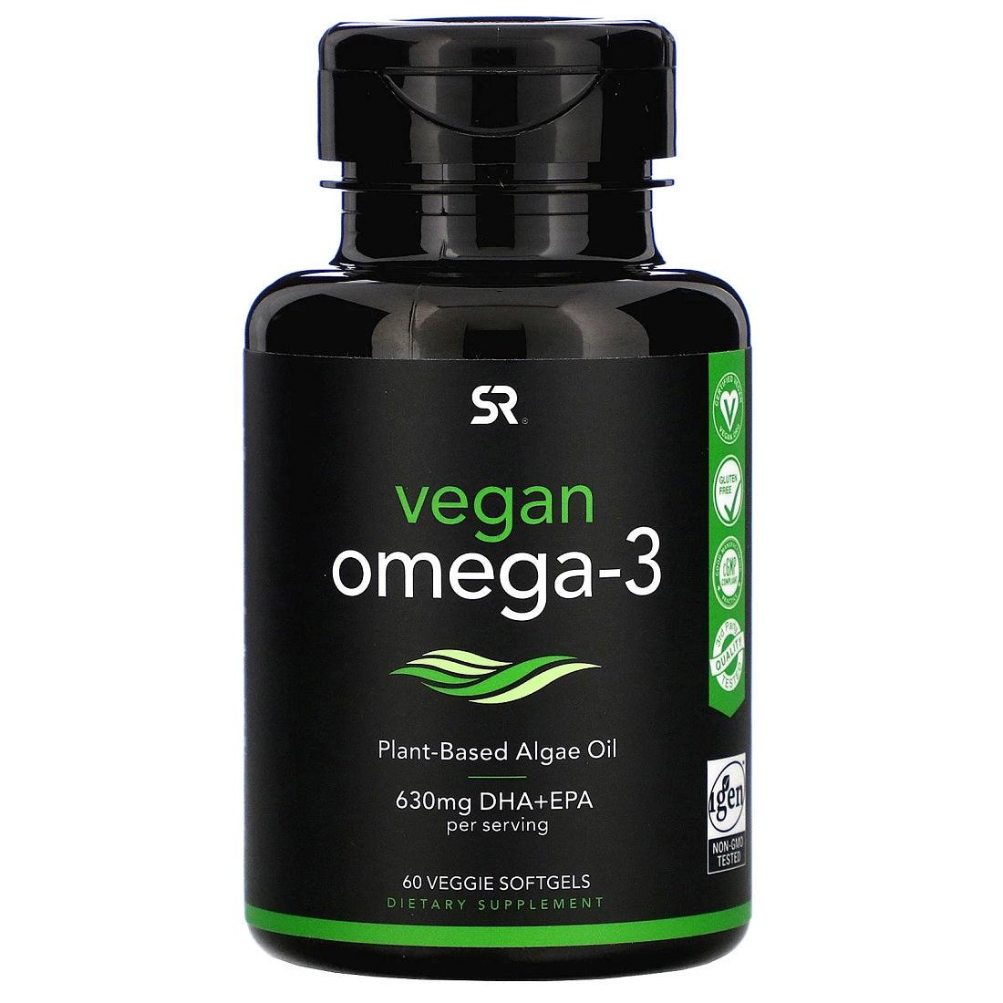 Sports Research Vegan Omega-3 60 Veggie Softgels