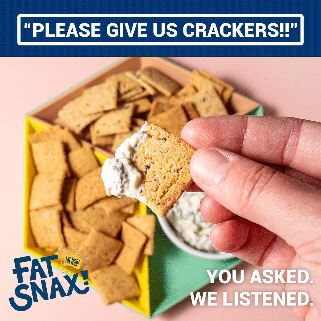 Fat Snax Almond Flour Crackers (Cheddar, 3-Pack)