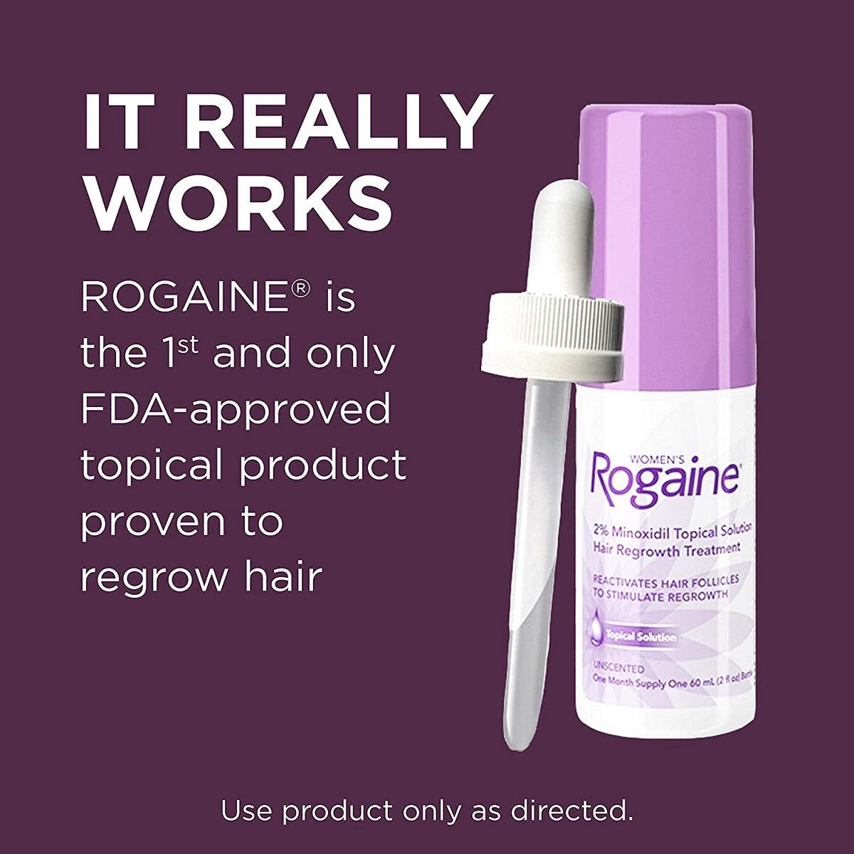 Rogaine 2% Minoxidil Topical Solution for Women 3 Months