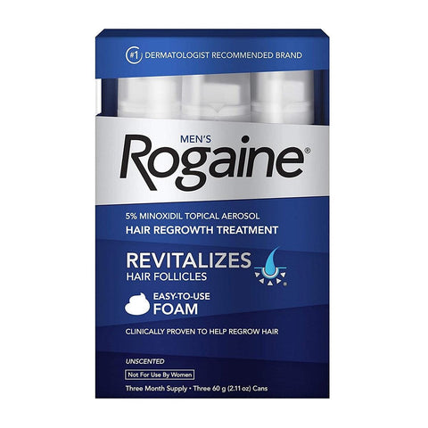 روجين مينوكسيديل رغوة للرجال 3 أشهر - Rogaine 5% Minoxidil Foam for Men 3 Months