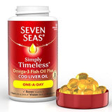 اوميجا 3 مع زيت كبد الحوت سفن سيز-Seven Seas Omega-3 Fish Oil Plus Cod Liver Oil One-a-Day - UK2Gulf.com